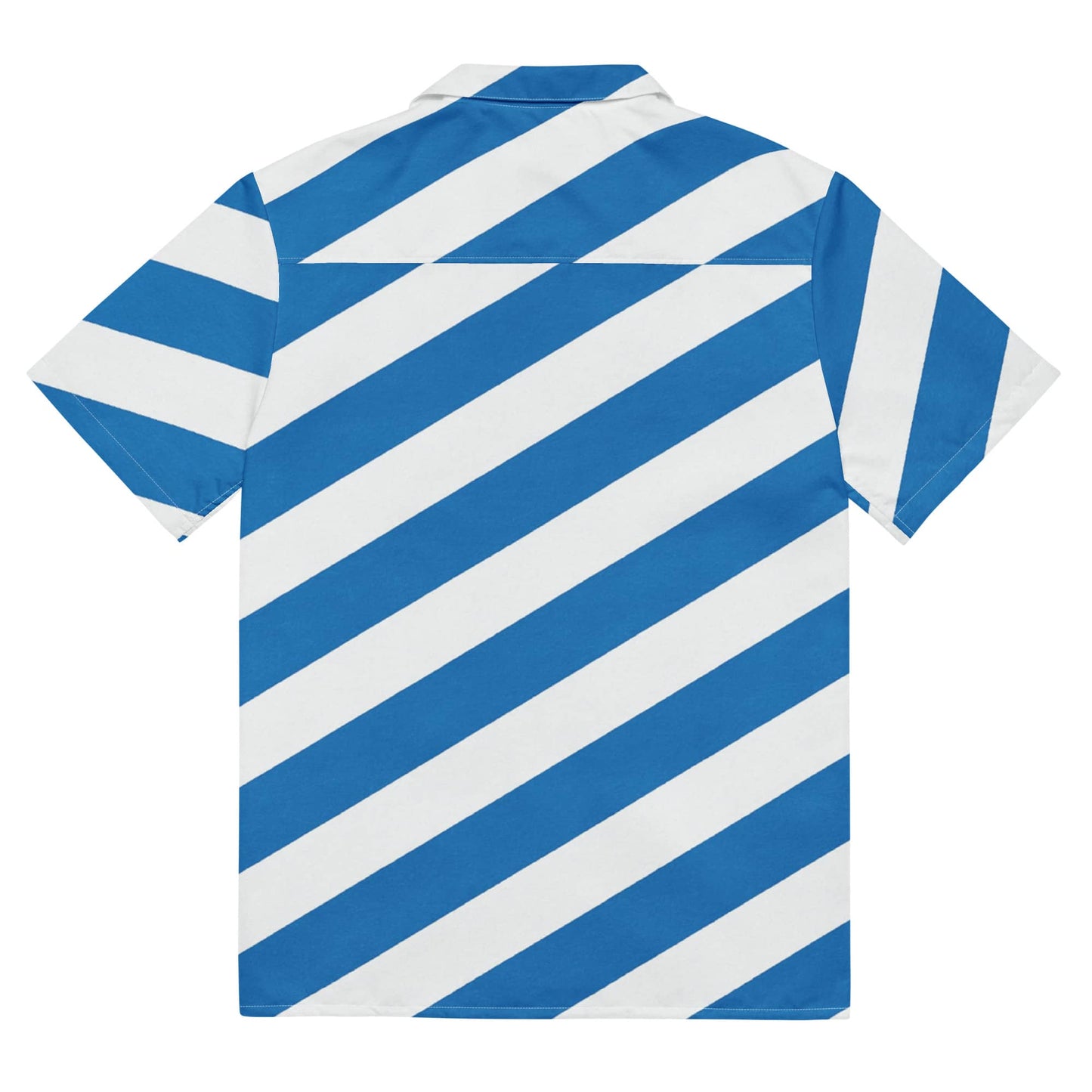 Juanky ARTS blue diagonal stripe button shirt featuring a stylish striped design