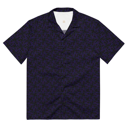 Juanky ARTS Victorian design black button shirt featuring a unique patterned fabric